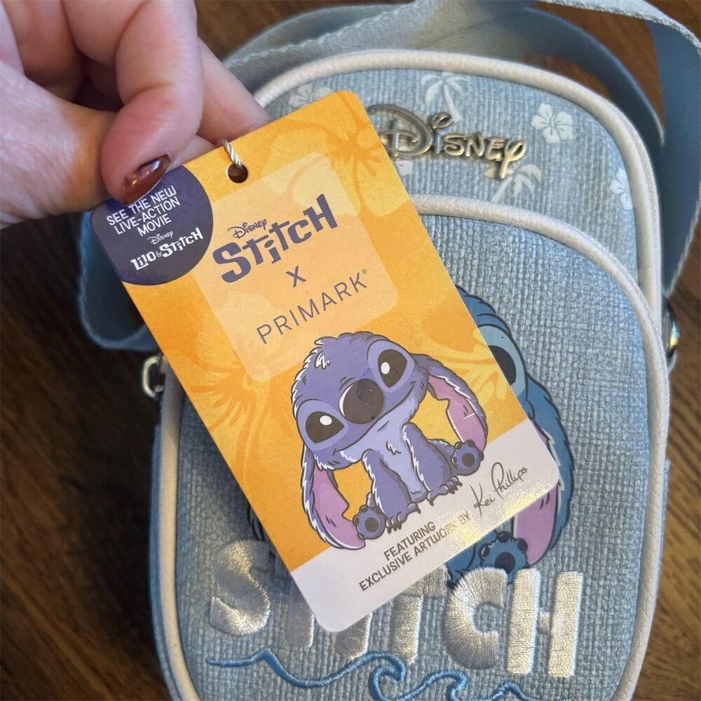 Disney X Primark Stitch Light Blue Crossbody Bag Unisex Adults - Picture 8 of 15